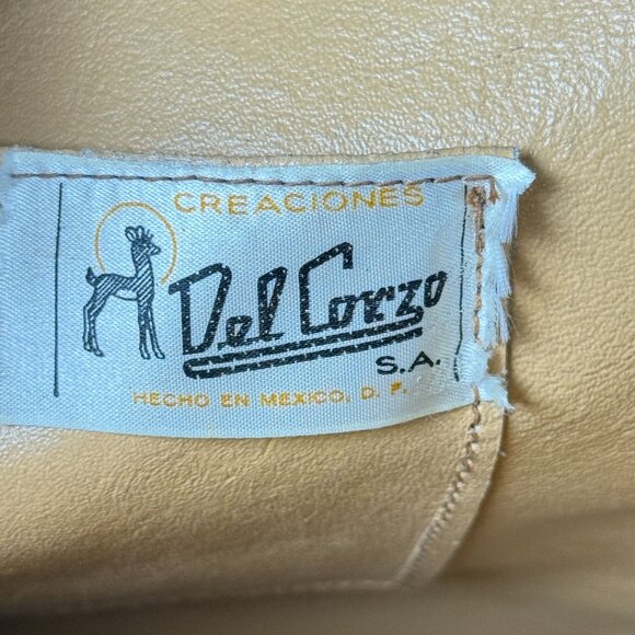 Hand Tooled Leather Crossbody Purse W/Eagle & Aztec Motif Boho Style Rustic Bag - Picture 8 of 10